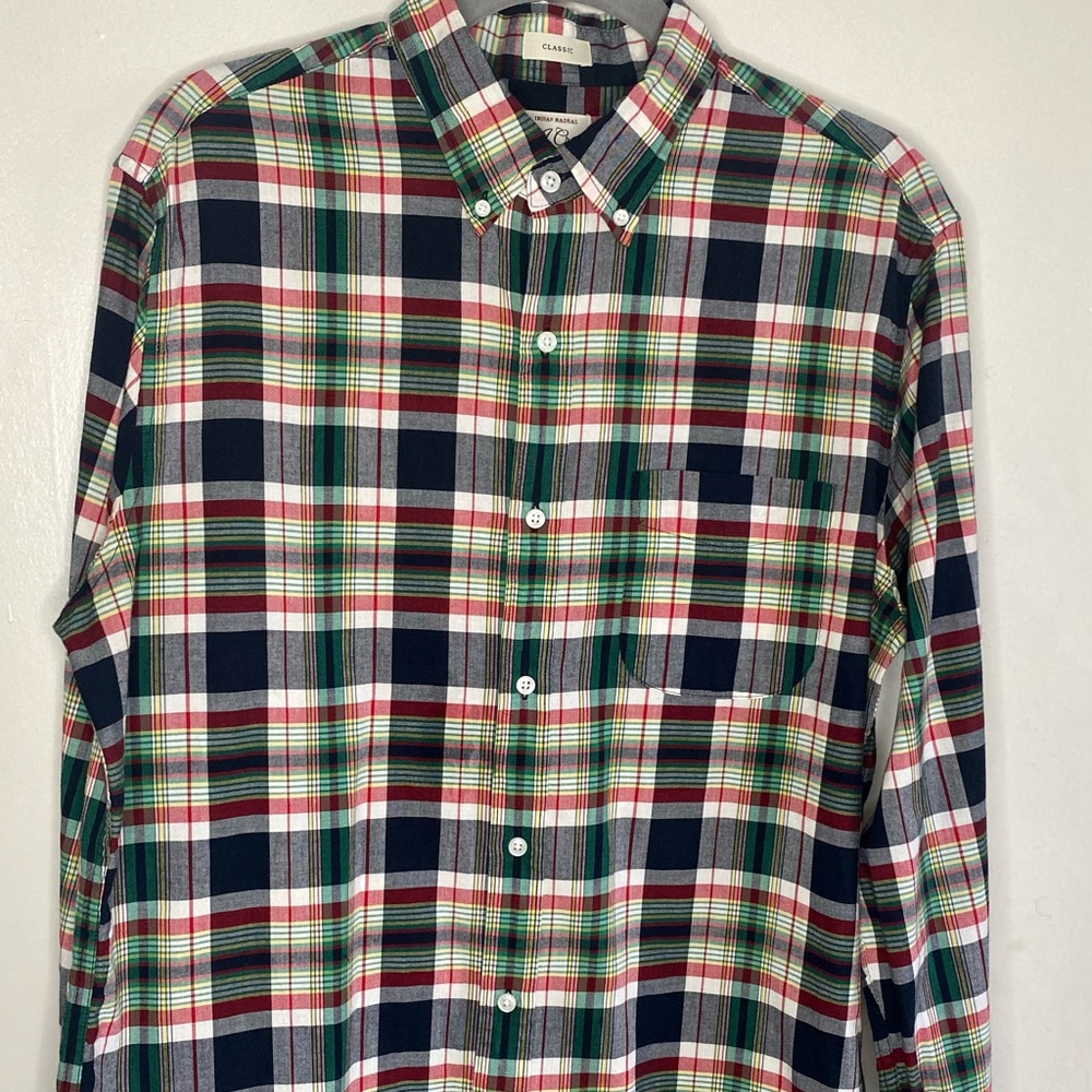 J. Crew Indian madras shirt in cotton Multicolored M